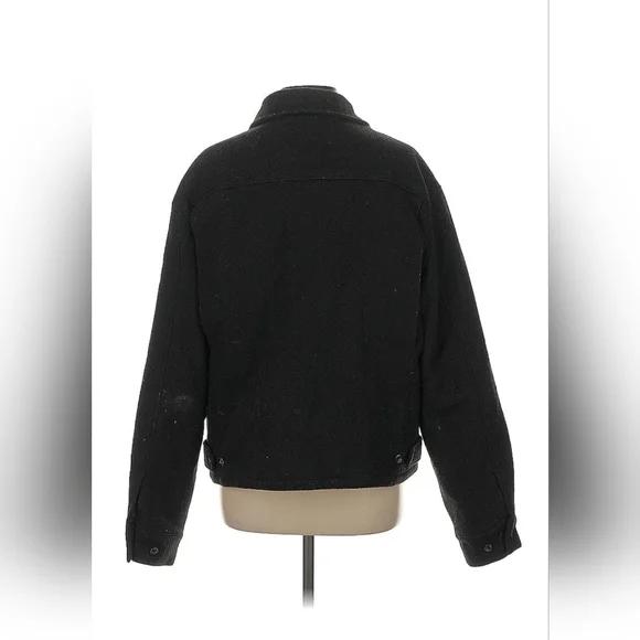 Polo Ralph Lauren Vintage Wool Bomber Jacket Coat Mens Sz L Quilt Cotton Lined